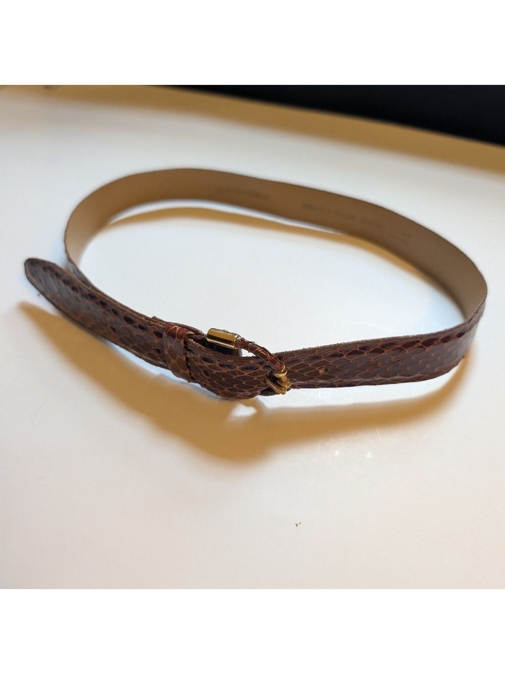 Vintage reptile  Leather Belt Size S In EUC